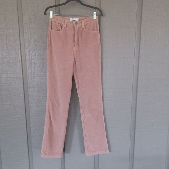 Reformation Ryder Corduroy Pants Size 27 High Rise Straight Leg in Serenade Boho - Picture 1 of 15